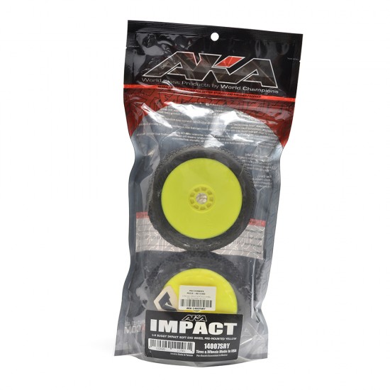 1:8 BUGGY IMPACT SOFT EVO WHEEL PRE-MOUNTED YELLOW