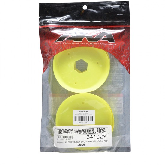 STIFFENERS FOR TRUGGY EVO WHEEL YELLOW (4 PCS)