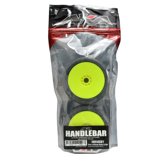 1:8 Buggy Handlebar (Clay) Evo Wheel Pre Mounted Yellow