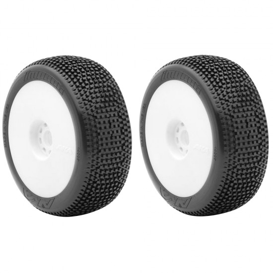 1:8 BUGGY IMPACT (SUPER SOFT -LONG WEAR) EVO WHEEL PREMOUNTED WHITE)