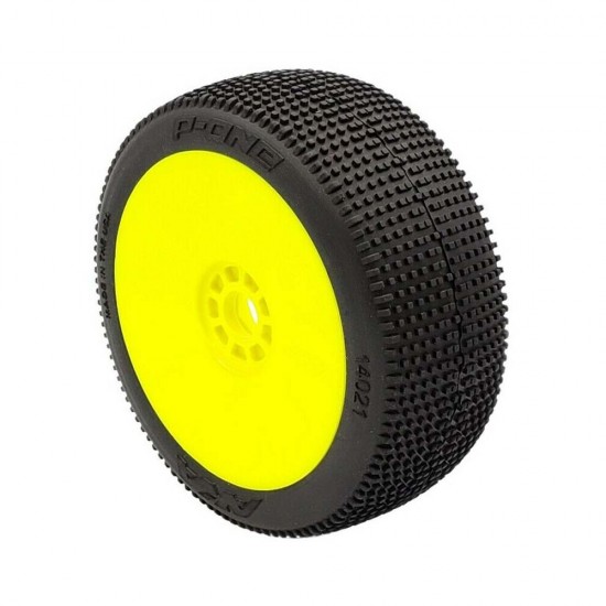 1:8 BUGGY P1 (SUPER SOFT - LONGWEAR) EVO WHEEL PRE-MOUNTED YELLOW