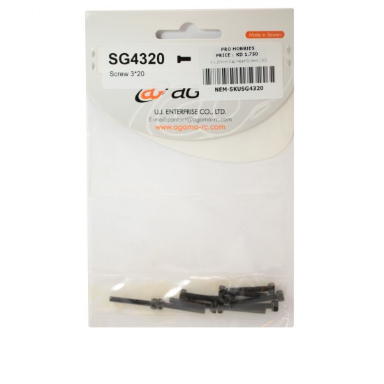 SG4320 3 x 20mm Cap Head Screws (10)