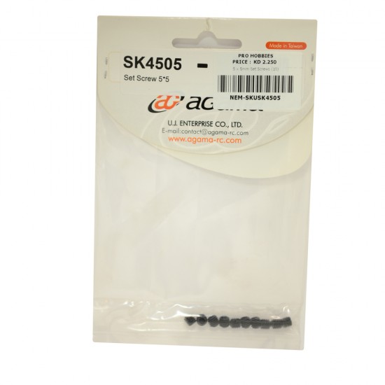 SK4505 5 x 5mm Set Screws (10)