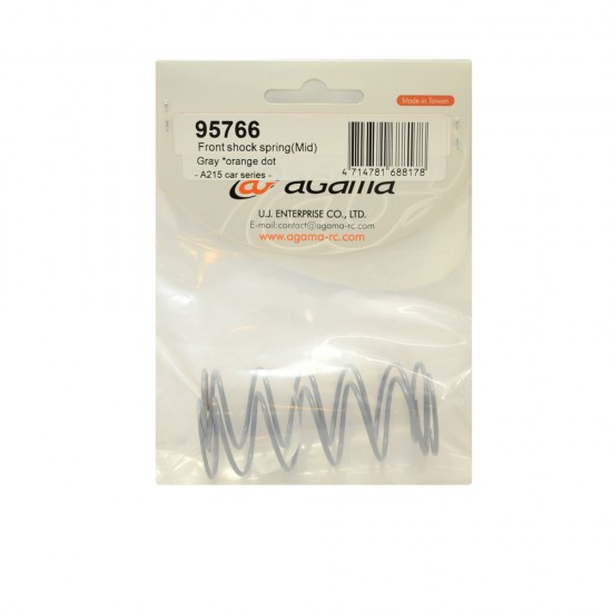 Front shock spring Grey/Orange Medium(2)