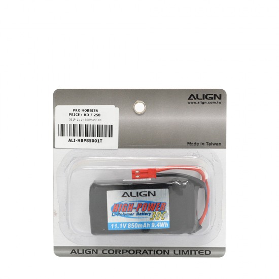 3S1P 11.1V 850mAh/30C