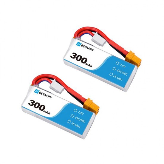 300mAh 2S 45C Battery (2PCS)