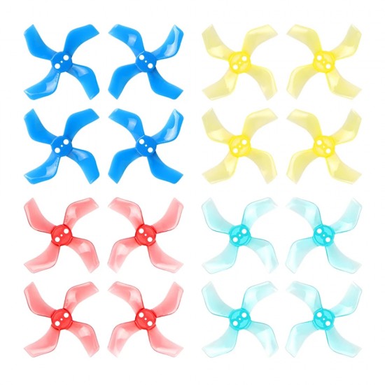 Gemfan 40mm 4-Blade Propellers (1.5mm Shaft) Multicolor (16pcs)