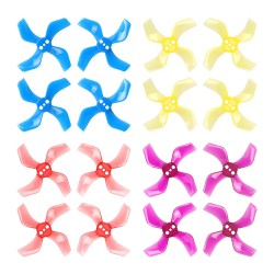 Gemfan 40mm 4-Blade Propellers (1.0mm Shaft) Multicolor (16pcs) Gemfan 40mm 4-Blade Propellers (1.0mm Shaft) Multicolor (16pcs)
