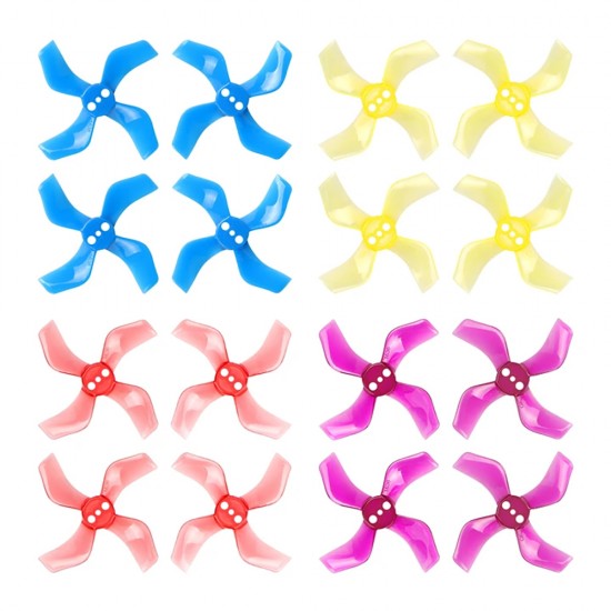 Gemfan 40mm 3-Blade Propellers (1.0mm Shaft) Multicolor (16pcs)