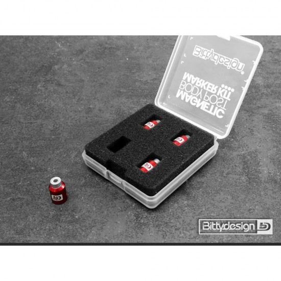 BODY POST MARKER KIT RED-1/10 SCALE MODEL CARS