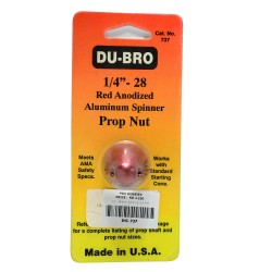1/4 - 28 alum spin prop nut, Red