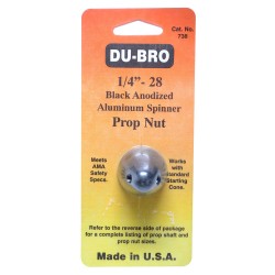 1/4 - 28 alum spin prop nut, Blk