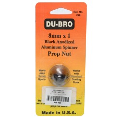 8mm x 1 Alum spin prop nut Blk