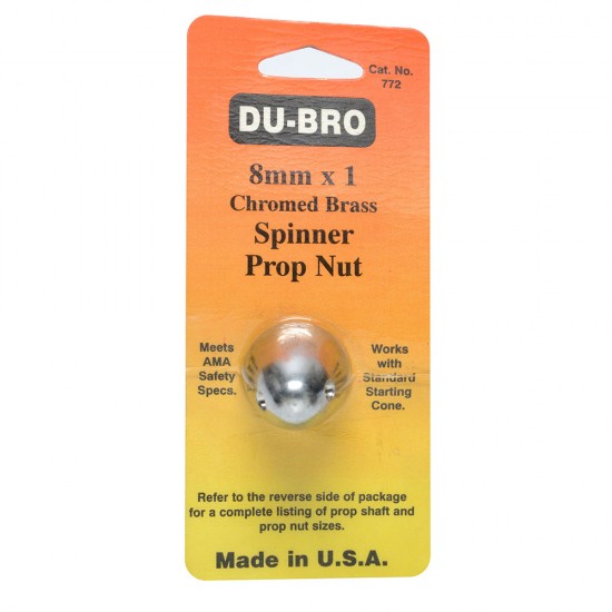 8mm x 1 chrome spinner prop nut