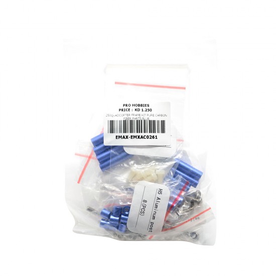 250QUADCOPTER FRAME KIT PURE CARBON FIBER PARTS BLUE