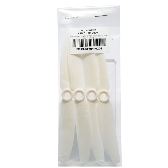 5x3 GEMFAN QUADCOPTER PROP SET-2CW & 2CCW WHITE