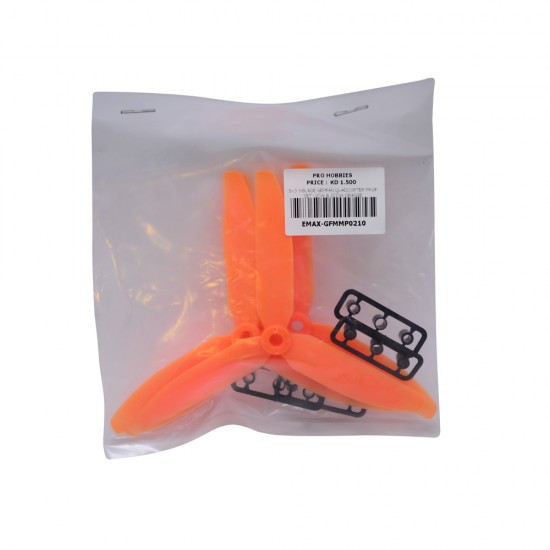 5x3 3-BLADE GEMFAN QUADCOPTER PROP SET -2CW & 2CCW ORANGE