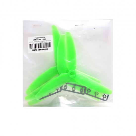 5x3 3-BLADE GEMFAN QUADCOPTER PROP SET -2CW & 2CCW GREEN