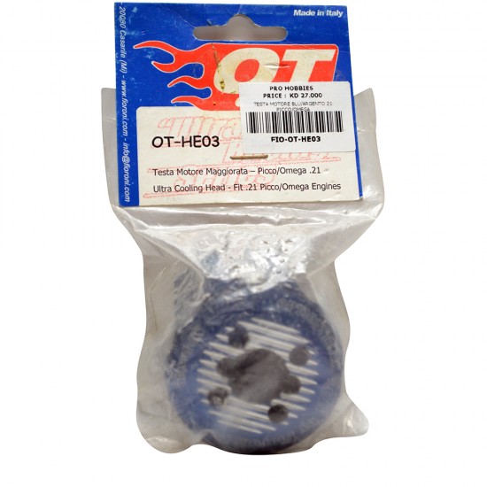 TESTA MOTORE BLU/ARGENTO 21 PICCO/OMEGA