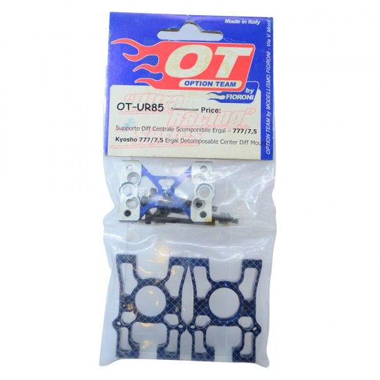 Kyosho MP 777 SP2 2 PIECE LIGHT ERGAL CENTER DIFF MOUNT - B.B. Brake Plate