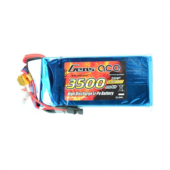 Gens Ace Lipo 3500MAH RX 7.4V 2S1P
