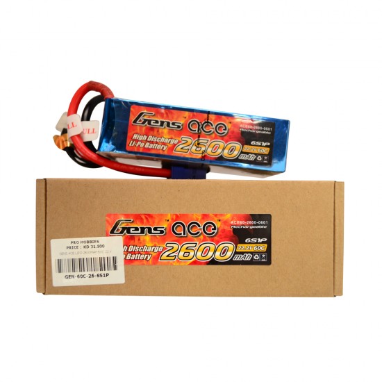 GENS ACE LIPO 2600MAH 60C 22.V
