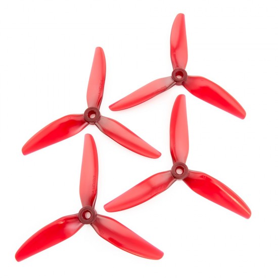 HQ Durable Prop  5X5X3V1S  Light Red (2CW+2CCW)-Poly Carbonate