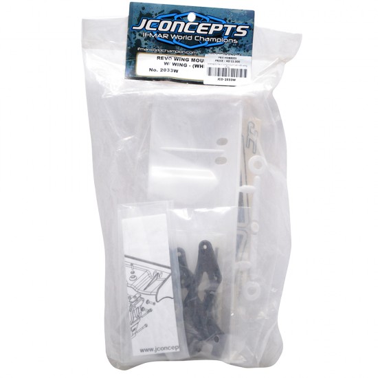 Jconcepts Revo wing mount set with wing white