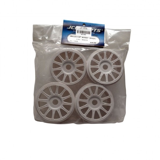 Rulux 1/8th buggy wheel White 4 pcs