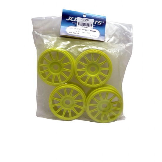 Rulux 1/8th buggy wheel yellow 4 pcs