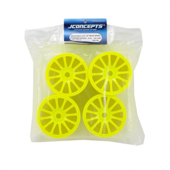Rulux 1/8th truck wheel standard offset half ups yellow 4 pcs