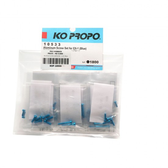 Aluminum screw set for EX - 1 KIY Blue