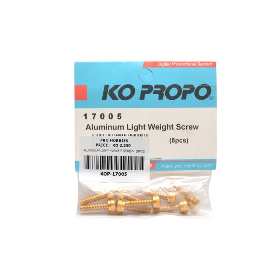 ALUMINIUM LIGHT WEIGHT SCREW 18PCS