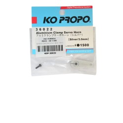 Aluminum Clamp Servo Horn (Silver / 3mm)