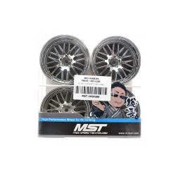 Silver 10 spokes 2 ribs wheel (+8) (4) Silver 10 spokes 2 ribs wheel (+8) (4)