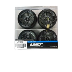 Silver black RE30 wheel (+3) w/ CS-R tire (soft) (4)