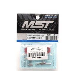 Alum. hex. wheel hubs 4mm (red) (4)