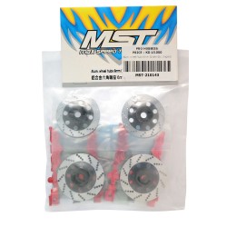 Alum. wheel hubs 6mm (brake disc shaped)