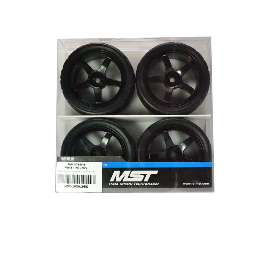 Black 5 spokes wheel (+3) w/ ST tire (4)