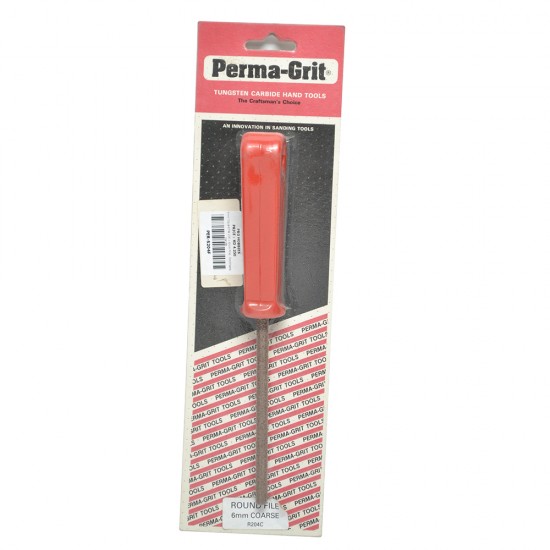 6mm Square File 230 x 6mm Fine.  Red Plastic Handle