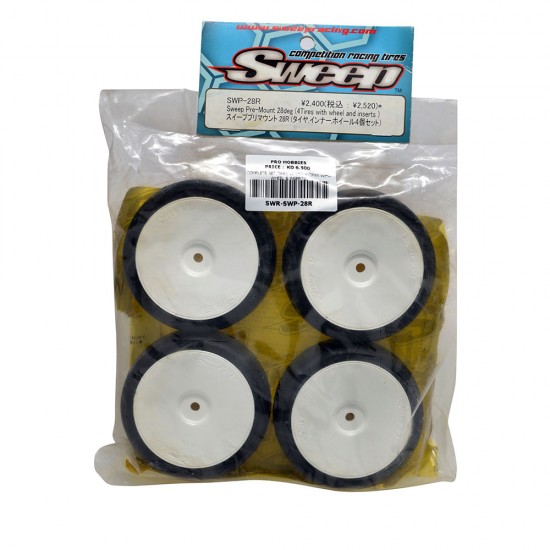 COMPLETE SET TIRES 28 DEG(4 TIRES WITH WHEEL & INSERTS)