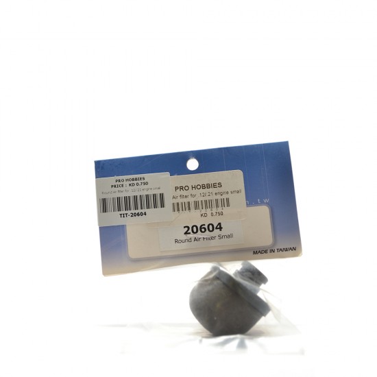 Round Air filter for .12/.21 engine small