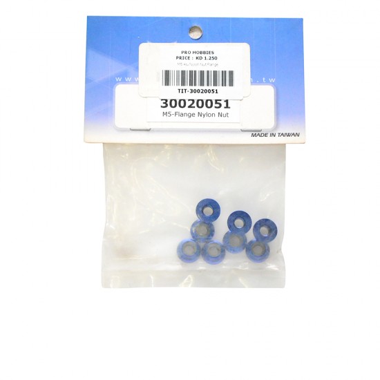 M5 Aluminum Nylon Nut with Flange (8)
