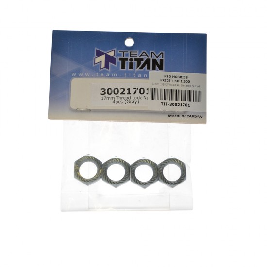 17mm 1/8 Off Road Alu Serrated Nut (4)