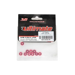 3 mm. ALU. WASHER PINK (10 pcs)