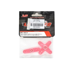 PLASTIC SERVO HORN KIT FOR FUTABA (2u.) PINK PLASTIC SERVO HORN KIT FOR FUTABA (2u.) PINK