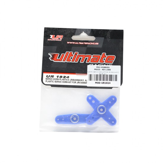 PLASTIC SERVO HORN KIT FOR JR/SANWA/KO BLUE (2u)