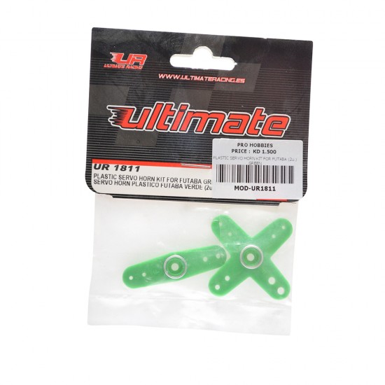 PLASTIC SERVO HORN KIT FOR FUTABA (2u.) GREEN