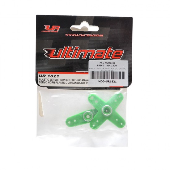 PLASTIC SERVO HORN KIT FOR JR / SANWA / KO (2u.) GREEN
