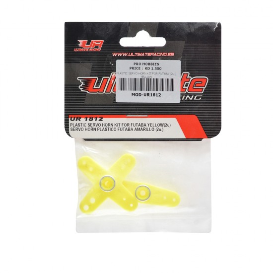 PLASTIC SERVO HORN KIT FOR FUTABA (2u.) YELLOW